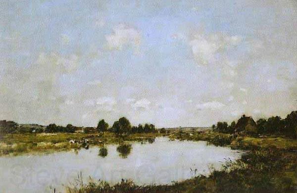 Eugene Boudin Deauville  O rio morto Spain oil painting art